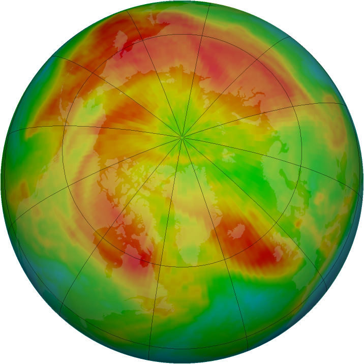 Arctic ozone map for 18 April 2004